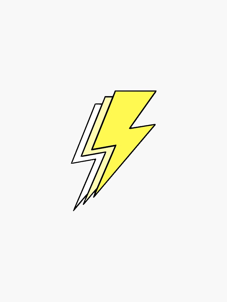 “Cute Yellow Lightning Bolt” Sticker for Sale by taysstickerstop