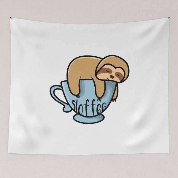 Item preview, SLOFFEE - Coffee & Sloth Cute Animals designed and sold by DigitalEffects.