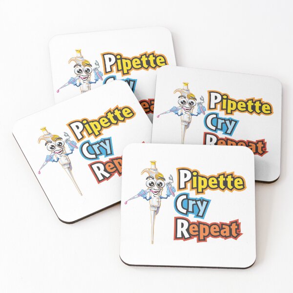 Item preview, PCR Pipette Cry Repeat with Happy Cartoon Character - Funny Science designed and sold by Zit-Zat-Zot.