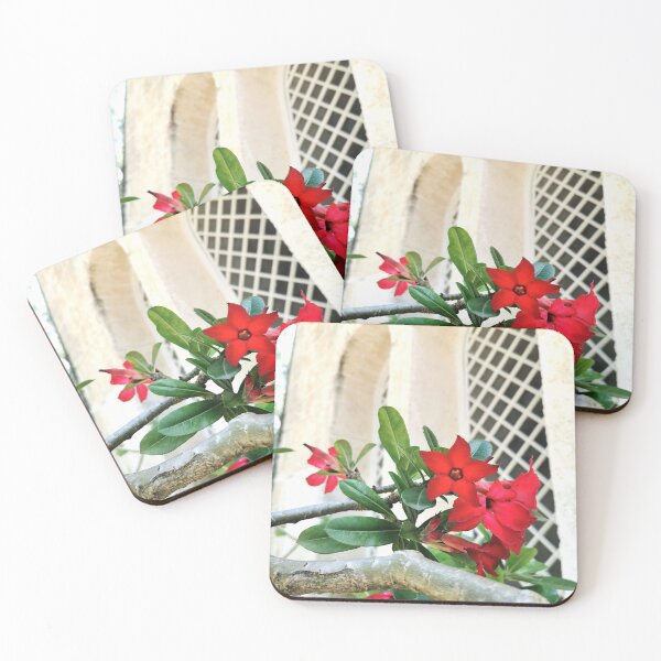 Artikelvorschau, Lebendige rote Blumen gegen Wand entworfen und verkauft von StylePunch.