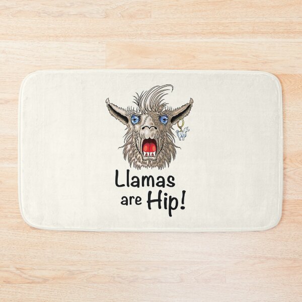 Item preview, Llamas are Hip  |  Cool Llama with a Funky Earring Cartoon designed and sold by Zit-Zat-Zot.