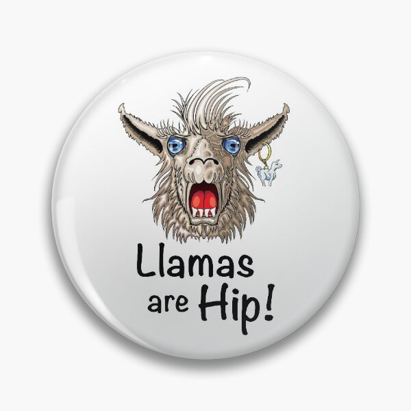 Item preview, Llamas are Hip  |  Cool Llama with a Funky Earring Cartoon designed and sold by Zit-Zat-Zot.