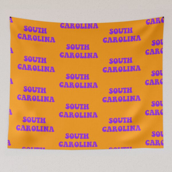 Item preview, purple south carolina sticker with orange outline  designed and sold by Lauren  paige.
