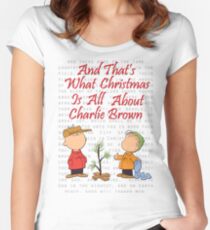 And That's What Christmas Is All About Charlie Brown Women's Fitted Scoop T-Shirt