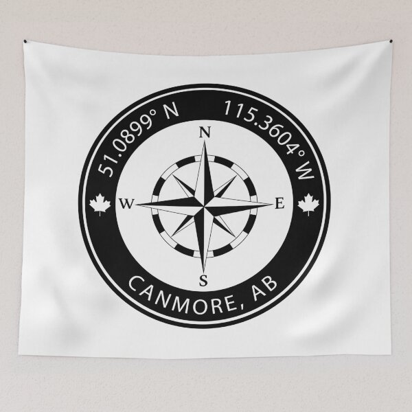 Item preview, Canmore, Alberta Geographical Coordinates designed and sold by TeeOhGraphics.