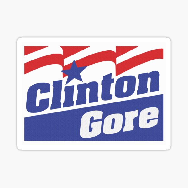 Clinton/Gore 1992 Campaign Logo Sticker