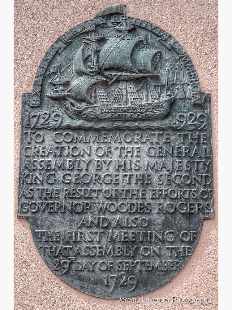 Plaque at Parliament House in Downtown Nassau, The