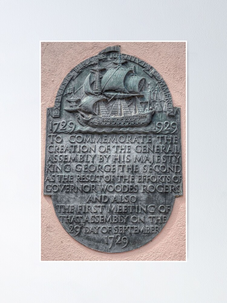 Plaque at Parliament House in Downtown Nassau, The