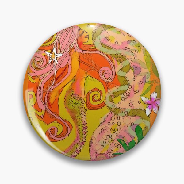 Item preview, Orange mermaid designed and sold by Julia Grammer-Begley.