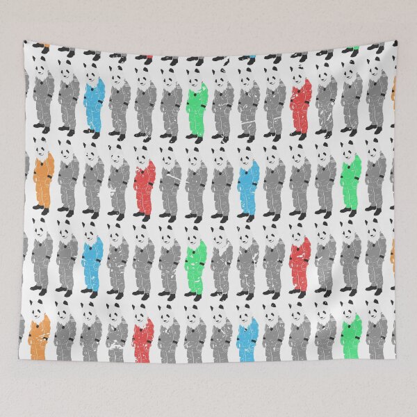 Item preview, Bearded Space Panda Distressed 4 (white) designed and sold by animinimal.