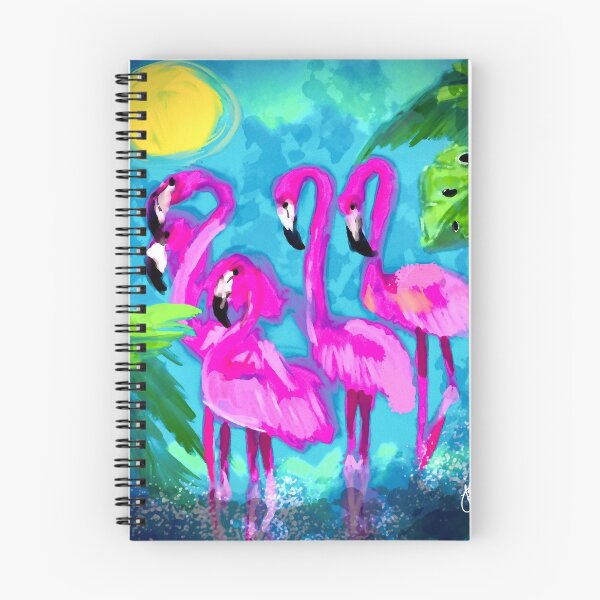 Item preview, Midnight pink flamingos designed and sold by Julia Grammer-Begley.