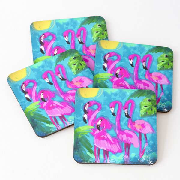 Item preview, Midnight pink flamingos designed and sold by Julia Grammer-Begley.
