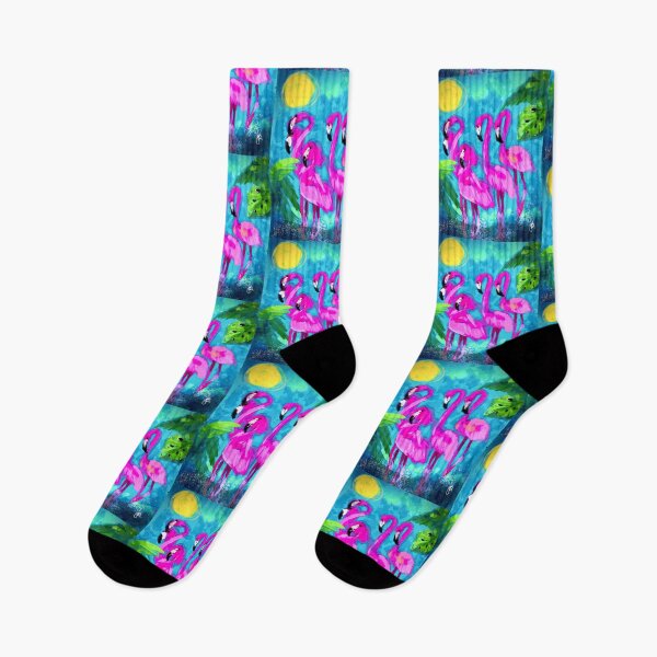 Item preview, Midnight pink flamingos designed and sold by Julia Grammer-Begley.