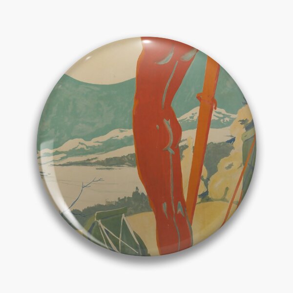 Item preview, Norway the home of skiing vintage travel poster designed and sold by stickart-marek.