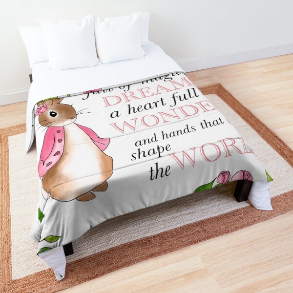 peter rabbit comforter pink