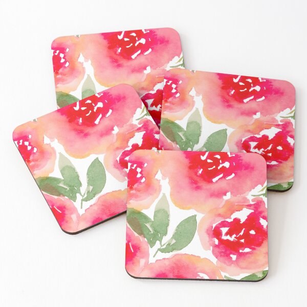 Item preview, Red Roses in Watercolor  designed and sold by Gretchen Slagle Studio.