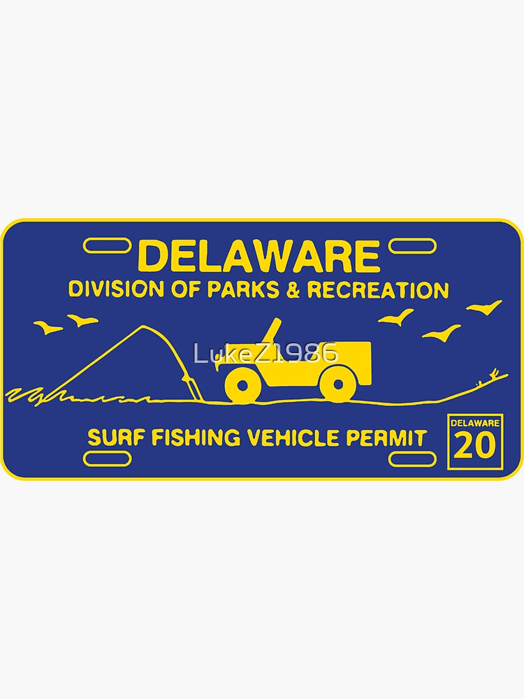 Thumbnail 3 of 3, Sticker, Delaware Beach Tag designed and sold by LukeZ1986.