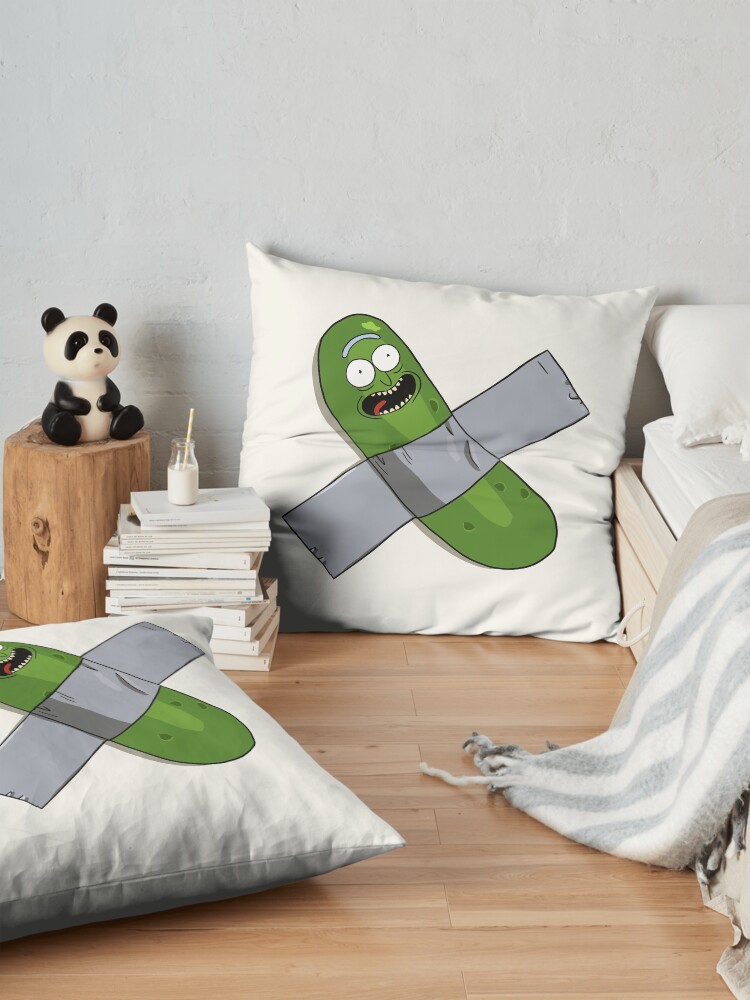 Alternate view of Pickle Rick Modern Art Happy Version - Rick and Morty Fan Art Floor Pillow