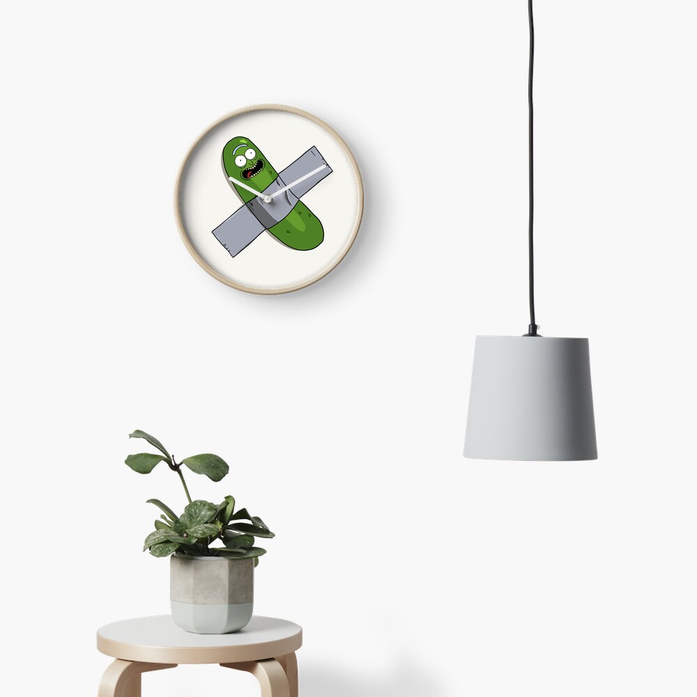 Pickle Rick Modern Art Happy Version - Rick and Morty Fan Art Clock
