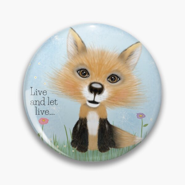 Item preview, LIVE AND LET LIVE FOX ANIMAL RIGHTS VEGAN designed and sold by wiboandbear.