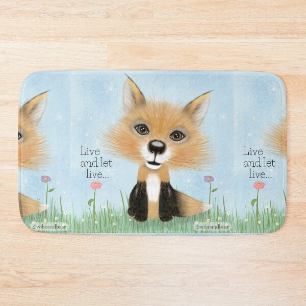 Item preview, LIVE AND LET LIVE FOX ANIMAL RIGHTS VEGAN designed and sold by wiboandbear.