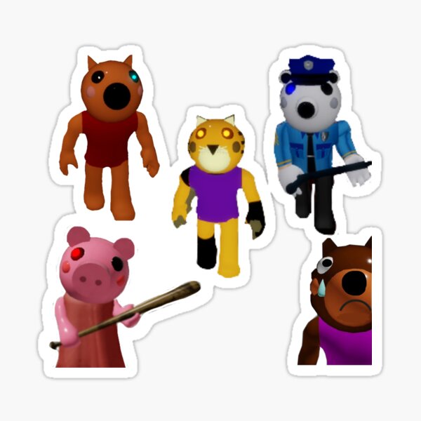 Piggy Stickers Redbubble - kawaii piggy characters roblox