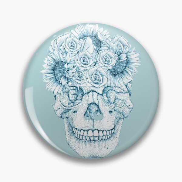 Item preview, Cool Floral Skull Covered in Sunflowers and Roses designed and sold by Flower Magic .