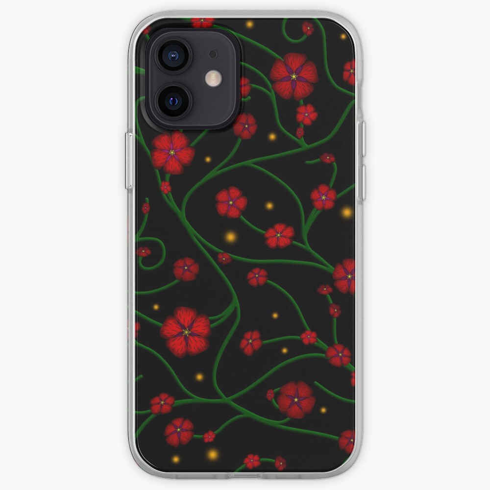Ruby Flowers, Emerald Vines iPhone Case & Cover