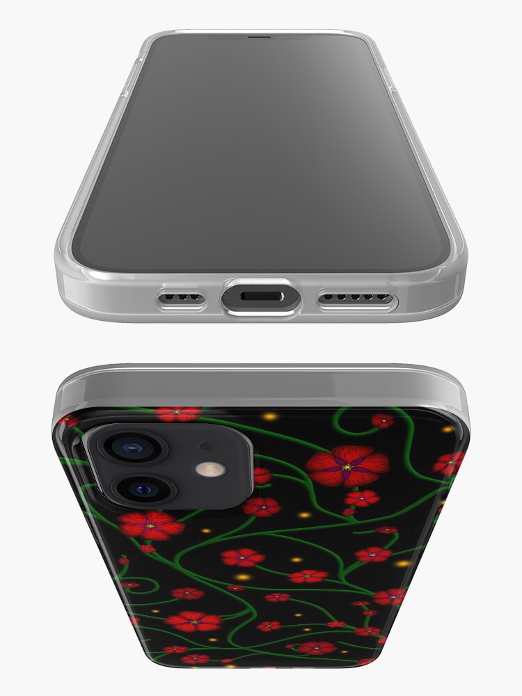 Alternate view of Ruby Flowers, Emerald Vines iPhone Case & Cover