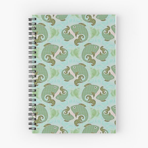 Item preview, Two Fish Pattern Green Tones designed and sold by RootSquare.