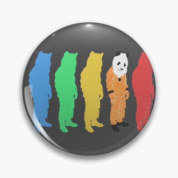 Item preview, Bearded Space Panda Distressed 2 (black) designed and sold by animinimal.