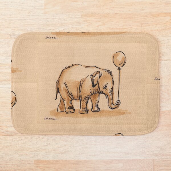 Aperçu de l'œuvre Mon ballon: peinture d'aquarelle de bébé éléphant # 6 créée et vendue par Rebecca Rees.
