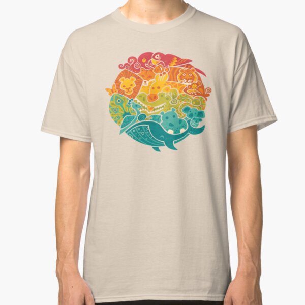 Animal Rainbow - cream Classic T-Shirt