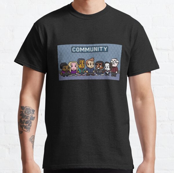 Community characters in 8-bit Classic T-Shirt