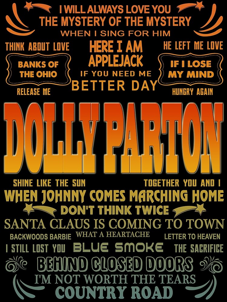 Lyrics Flag Amercia Dolly Gift Parton For Fans And Lovers Greeting Card By Lindaangel35 Redbubble