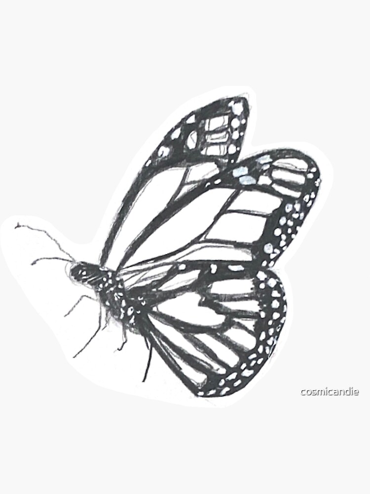 Monarch Butterfly Sticker By Cosmicandie Redbubble 