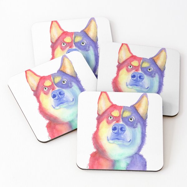 Artikelvorschau, handbemalter Husky. entworfen und verkauft von artbykimg.