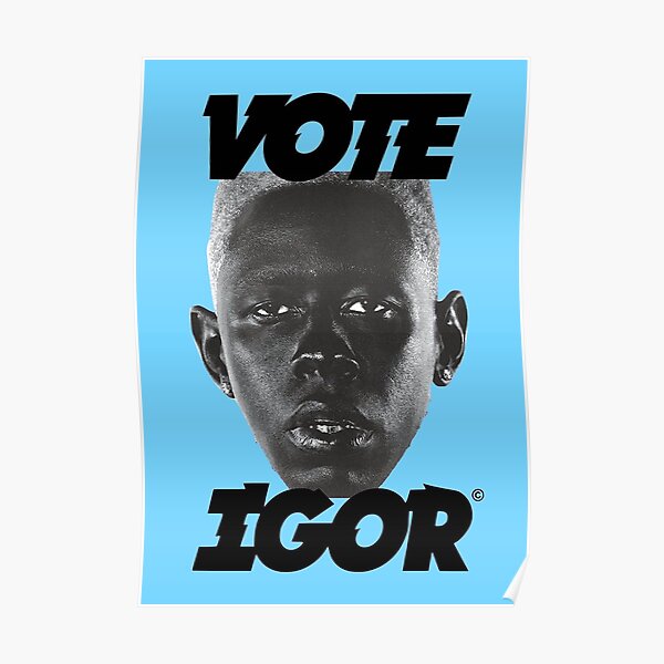 vote igor blue Poster