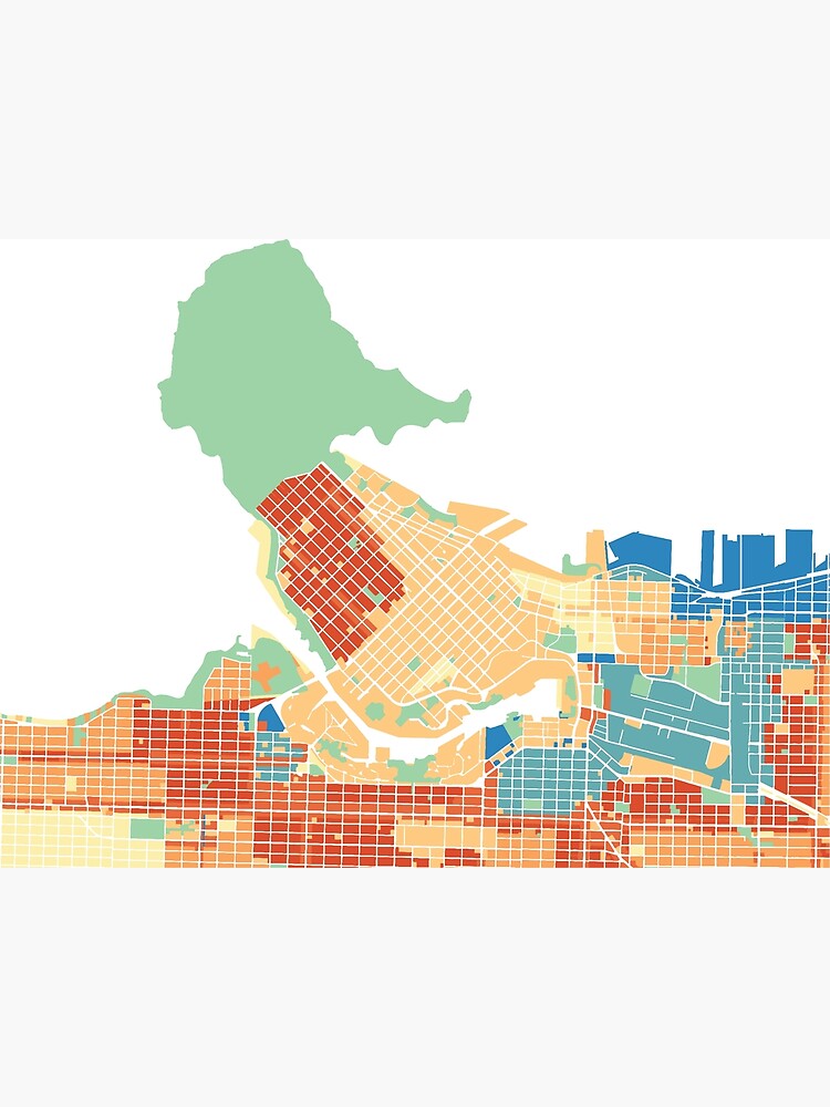 "Zoning Map of Vancouver, BC" Poster by maptime Redbubble