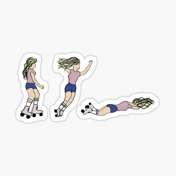 Item preview, Blonde Rollerskater Falling designed and sold by MelTDesignsCo.