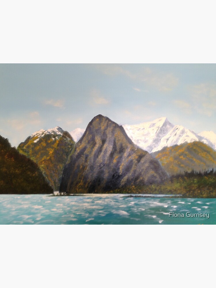 Thumbnail 3 of 3, Sticker, Lion Peak Milford Sound designed and sold by fionagurnsey.