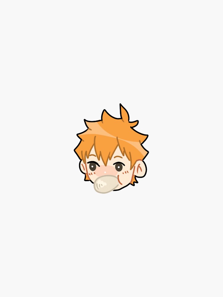 "Haikyuu Hinata Meat Bun" Sticker by stupidvin Redbubble