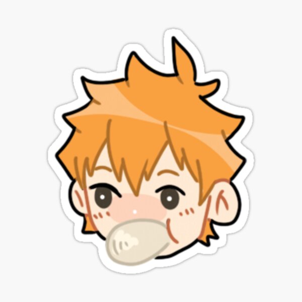 "Haikyuu Hinata Meat Bun" Sticker by stupidvin Redbubble