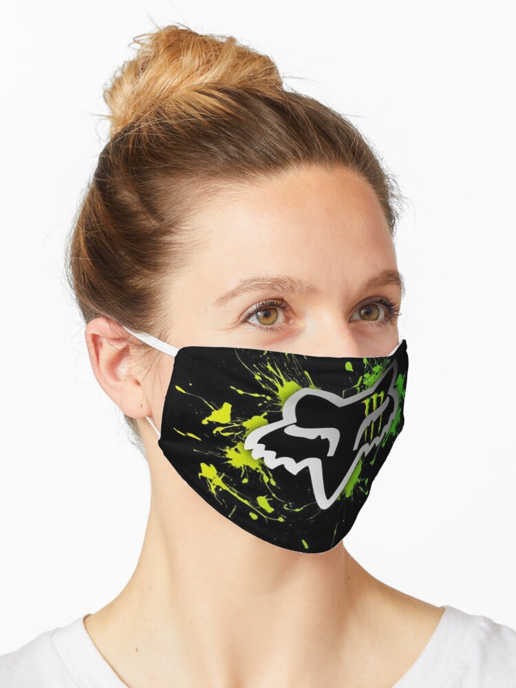 Download Fox Racing Green And Yellow Mask By Brianbowes Redbubble Yellowimages Mockups