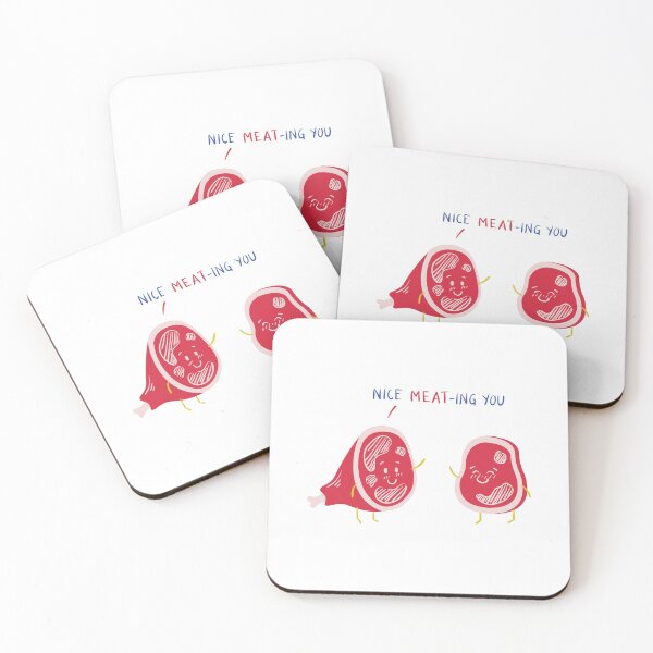 Item preview, Nice Meat-ing You - Witty Valentines Love Quotes designed and sold by ItsNikkiArts.