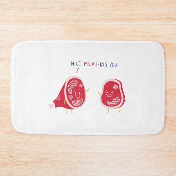 Item preview, Nice Meat-ing You - Witty Valentines Love Quotes designed and sold by ItsNikkiArts.