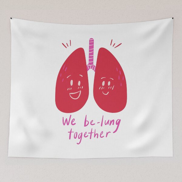 Item preview, We Be-Lung Together - Witty Valentines Love Quotes designed and sold by ItsNikkiArts.