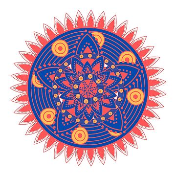 Artwork thumbnail, Henna Colourful Flower Pattern Summer by SBernadette