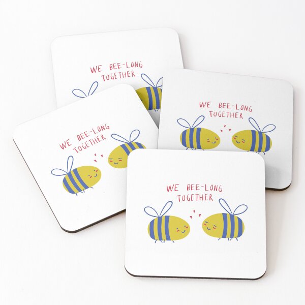 Item preview, We Bee-Long Together - Witty Valentines Love Quotes designed and sold by ItsNikkiArts.