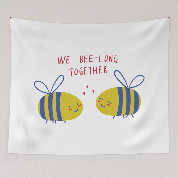 Item preview, We Bee-Long Together - Witty Valentines Love Quotes designed and sold by ItsNikkiArts.